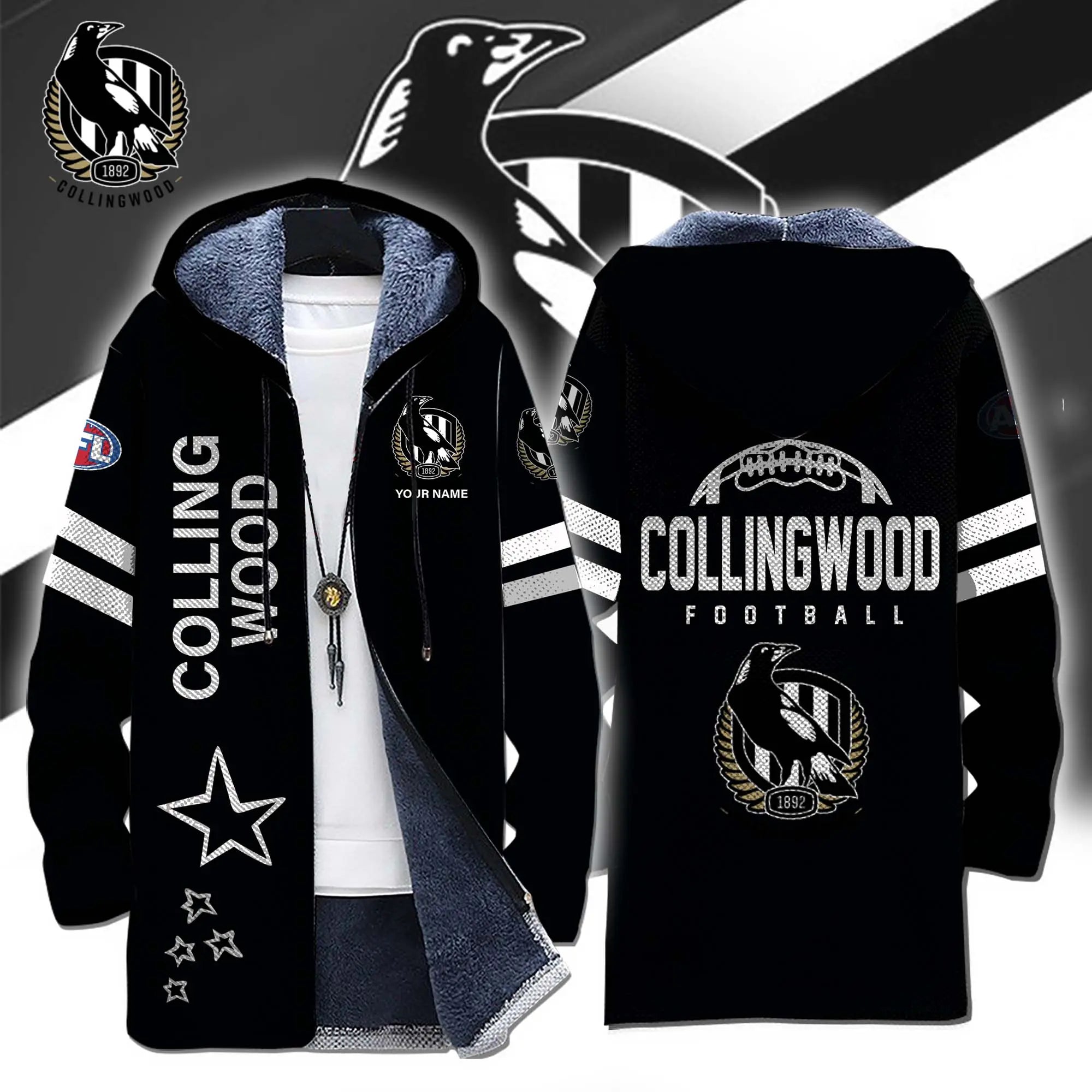 Collingwood Magpies Fleece Wind Jacket ¨C LIMITED EDITION