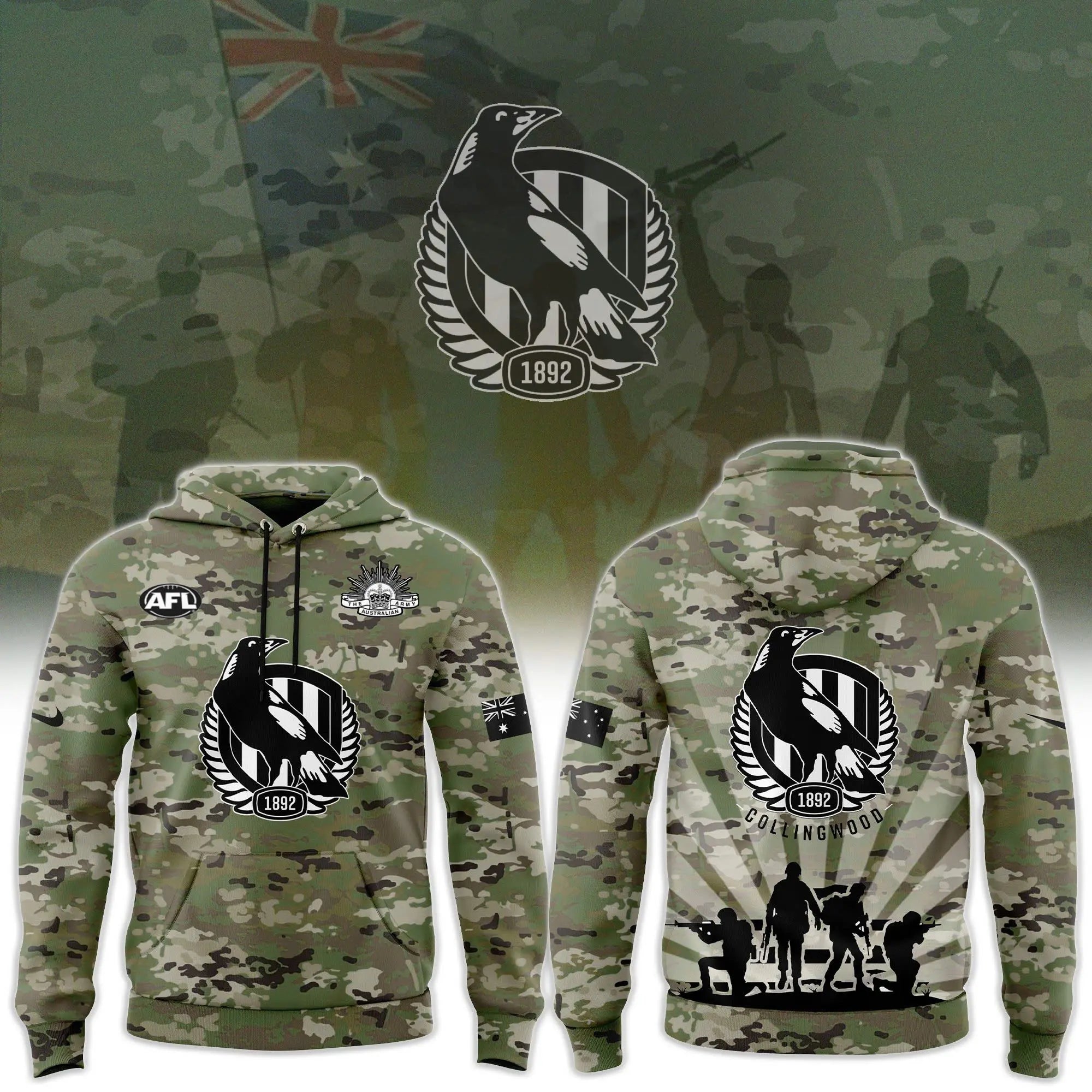 Collingwood Magpies Veteran Combo Limited Edition Hoodie