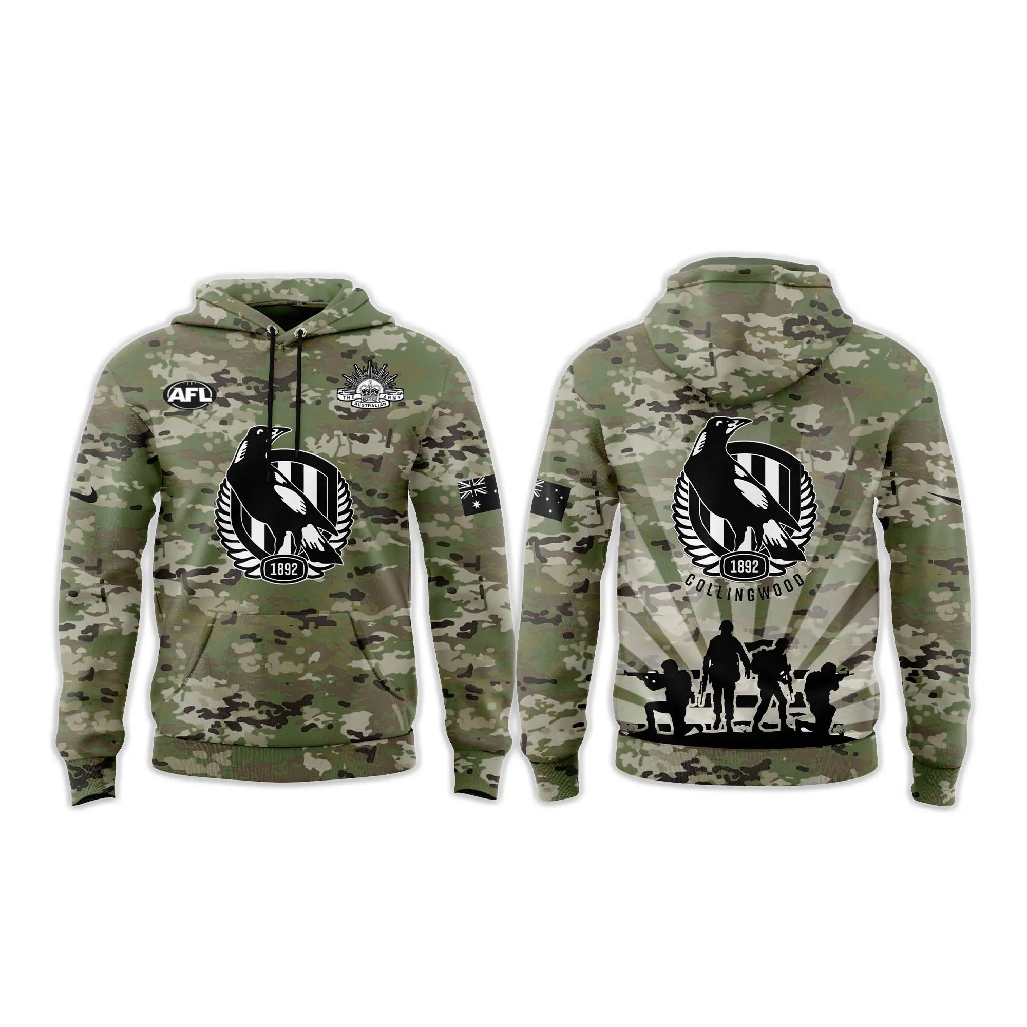 Collingwood Magpies Veteran Combo Limited Edition Hoodie